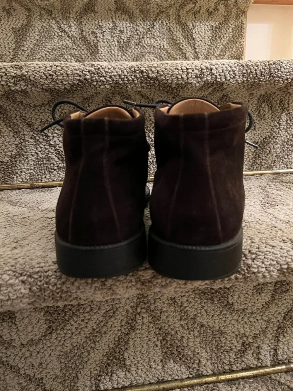 GUC Men's Salvatore Ferragamo Brown Suede Lace Up Chukka Boots Size 10.5 2E